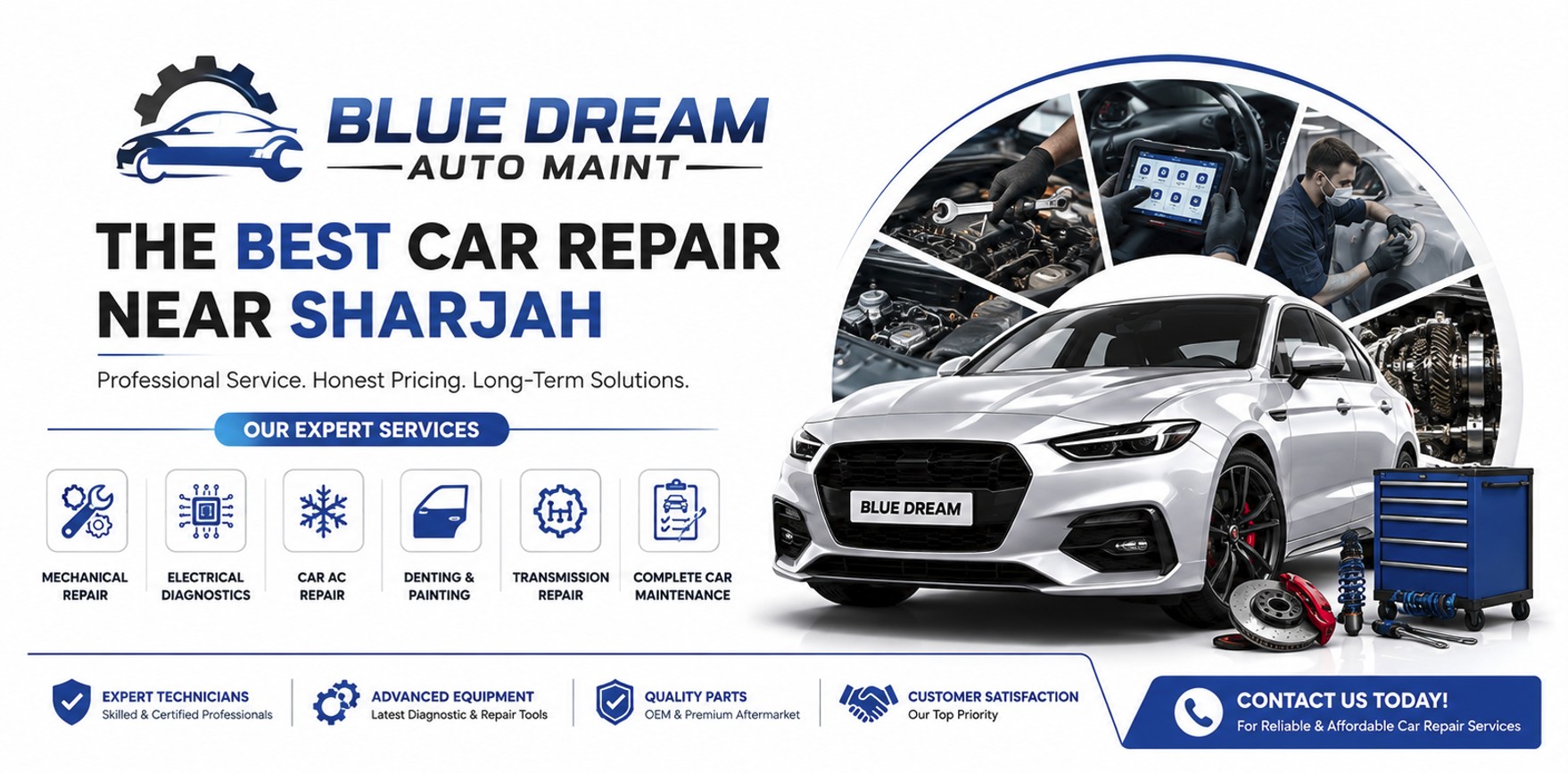 Best car Repair Near Sharjah featured image and banner